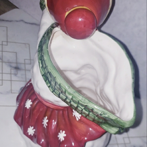 Mrs. Snowman & Lil Snowman Skiing Eggnog Pitcher - Picture 2 of 2